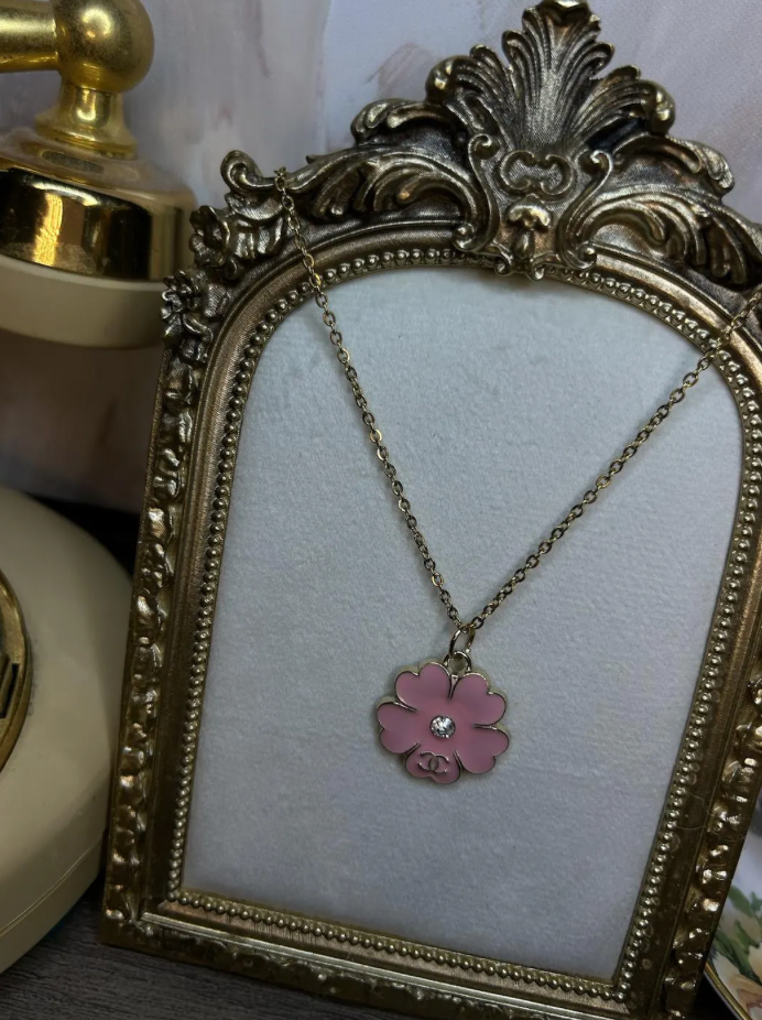 The Camellia- Vintage Chanel Statement Piece Zipper Pull Necklace
